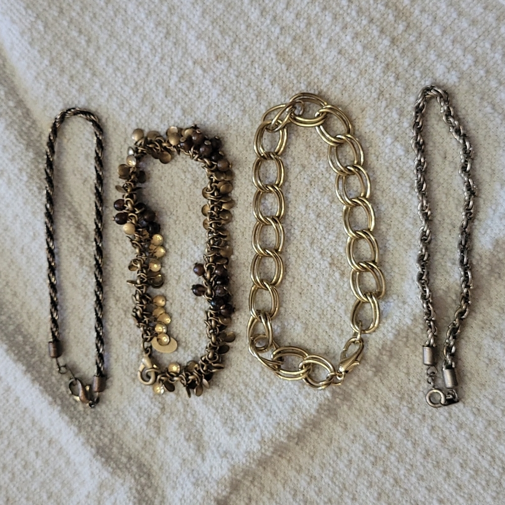 4 gold bracelets